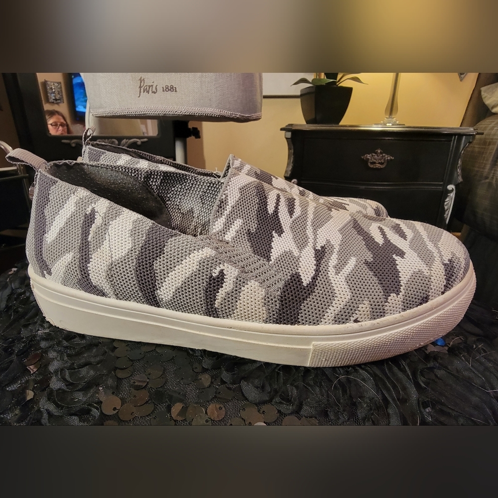 Steve Madden slip on camo sneakers